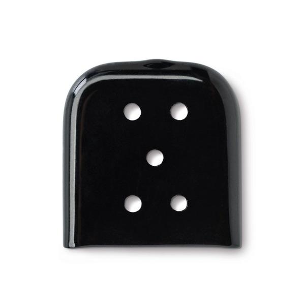 Instrumentenschutzkappen 25,4 mm x 25,4 mm - 100 Stück, flach gelocht, schwarz