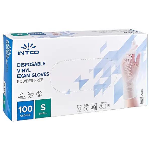 Preview: Intco Vinyl-Handschuhe - Untersuchungshandschuhe unsteril, puderfrei, antiallergisch