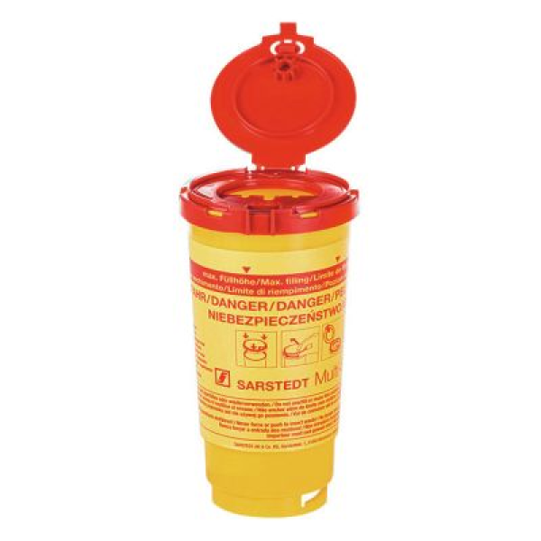 Preview: Kanülenentsorgungsbox Multi-Safe twin + - Biohazardkennzeichnung