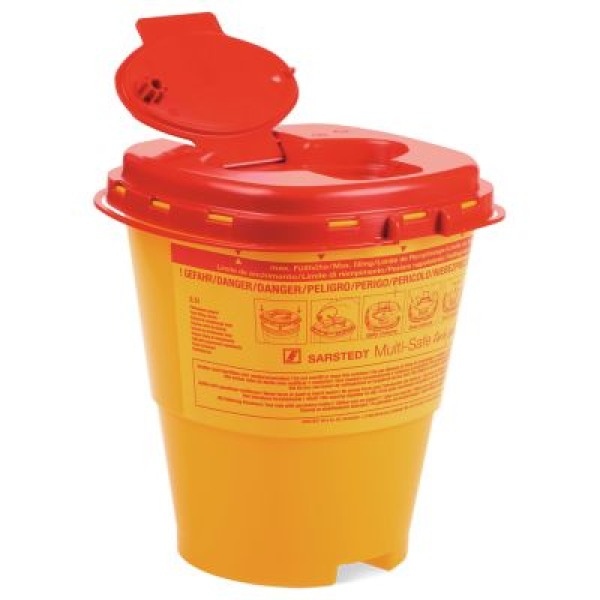 Preview: Kanülenentsorgungsbox Multi-Safe twin + - Biohazardkennzeichnung