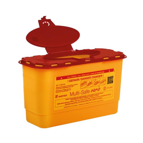 Kanülenentsorgungsbox Multi-Safe vario - 2,0 L, rechteckige ovale Öffnung