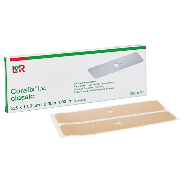 Kanülen-Fixierpflaster Curafix i.v. Classic - Vliesstoff-Fixierverband ohne Schlitz (SSB-fähig)