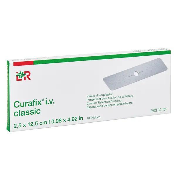 Preview: Kanülen-Fixierpflaster Curafix i.v. Classic - Vliesstoff-Fixierverband ohne Schlitz (SSB-fähig)