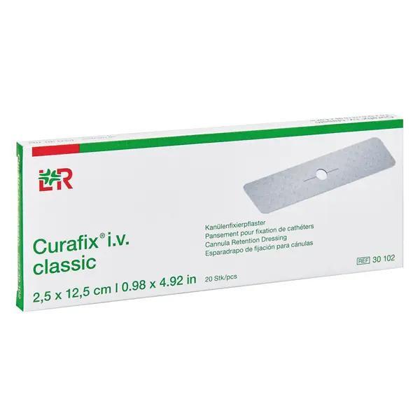 Preview: Kanülen-Fixierpflaster Curafix i.v. Classic - Vliesstoff-Fixierverband ohne Schlitz (SSB-fähig)