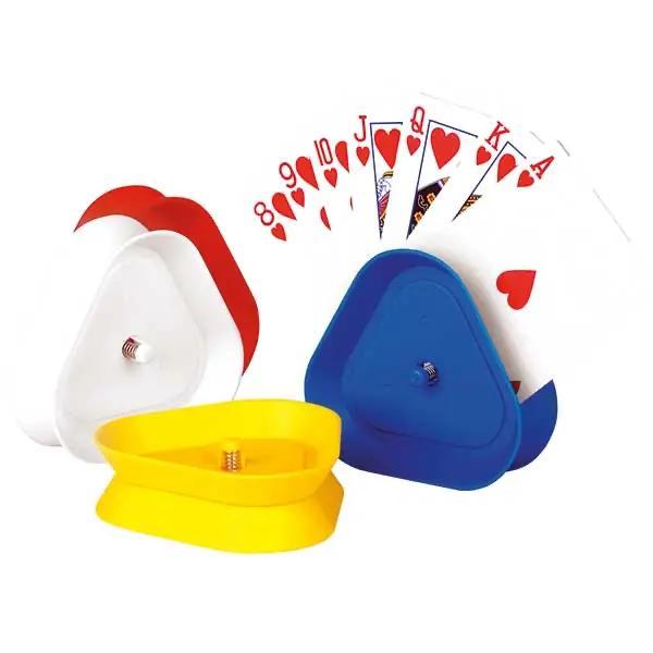 Kartenhalter-Set mit 4 Farben - Maße 8,6 x 2,6 x 8,2 cm