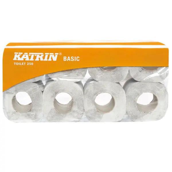 Katrin Basic Toilettenpapier - 2-lagiges  weiches Tissue, 8 x 8 Rollen