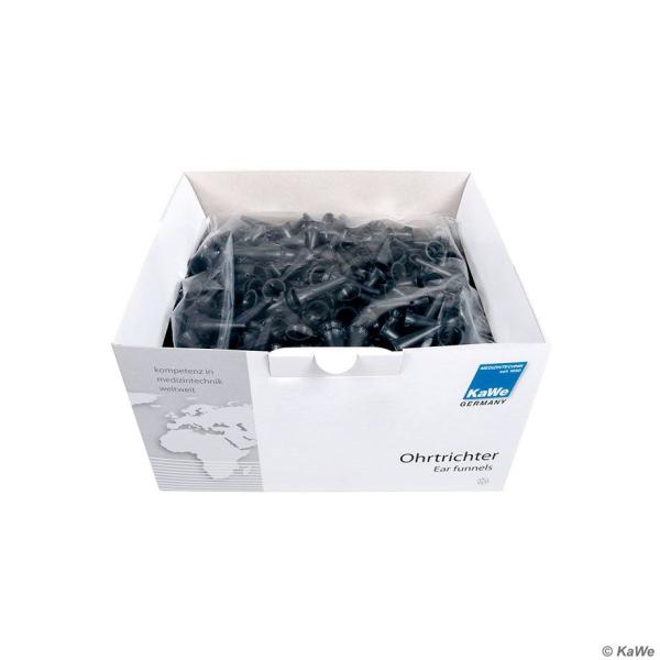 Preview: KaWe Piccolight Einmal-Ohrtrichter - 1000 Stück, geschüttet, anthrazit