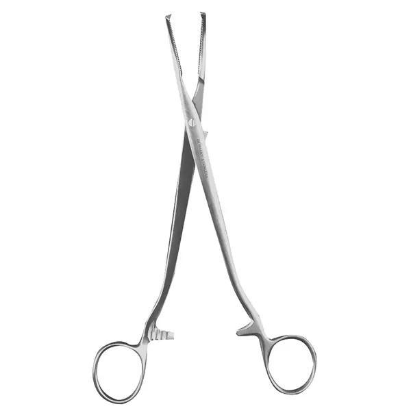 Klemme gebogen nach Mikulicz aus Edelstahl - 20,5 cm