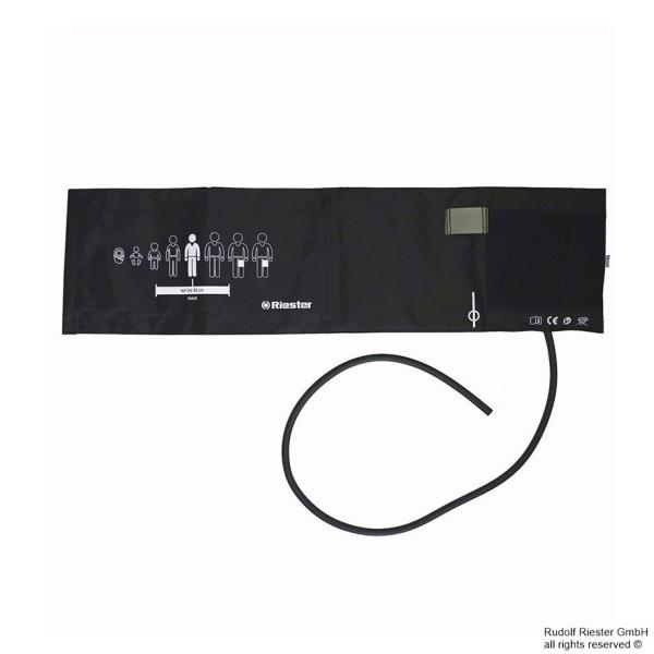 Klettenmanschette Erwachsene 54,5 x 14,5cm - 1-Schlauch, schwarz