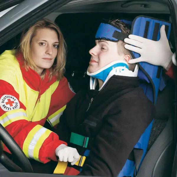LED Rettungskorsett - Mit farblich codierten Gurten für leichteres Anlegen bei Dunkelheit