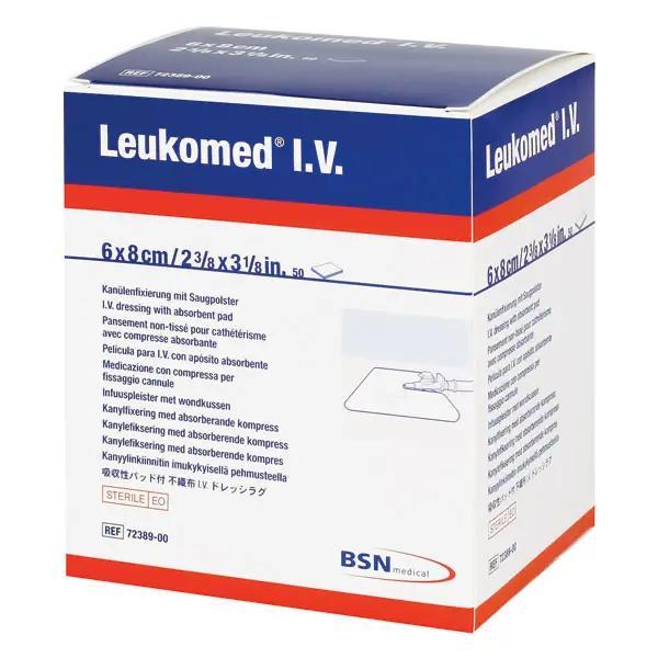 Leukomed I.V. - Sterile Kanülenfixierung aus Polyestervlies mit Wundauflage (SSB-fähig)