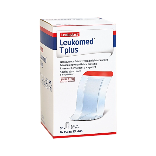 Leukomed T Plus - Post-OP Folienverband mit stark saugfähiger Wundauflage, transparent (SSB-fähig)