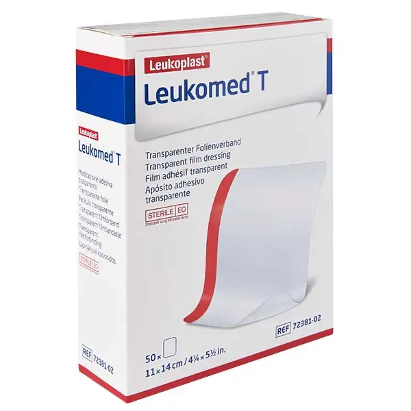 Leukomed-T Wundverband - Zur wasserdichten Fixierung von z.B. Kathetern und Kanülen - 50 Stück