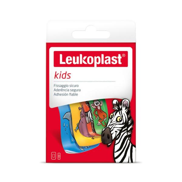 Leukoplast Kids Strips, 12 St - Kinderpflaster mit Tiermotiven, Mischpackung mit 2 Größen  (SSB-fähig)