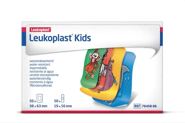 Leukoplast Kids Strips - Pflaster in 2 Größen 38x63 mm & 19x56 mm je 50 Stück (SSB-fähig)