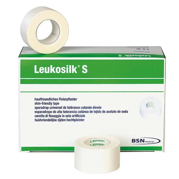 Leukosilk S - Rollenpflaster aus weißer Kunstseide für empfindliche Haut