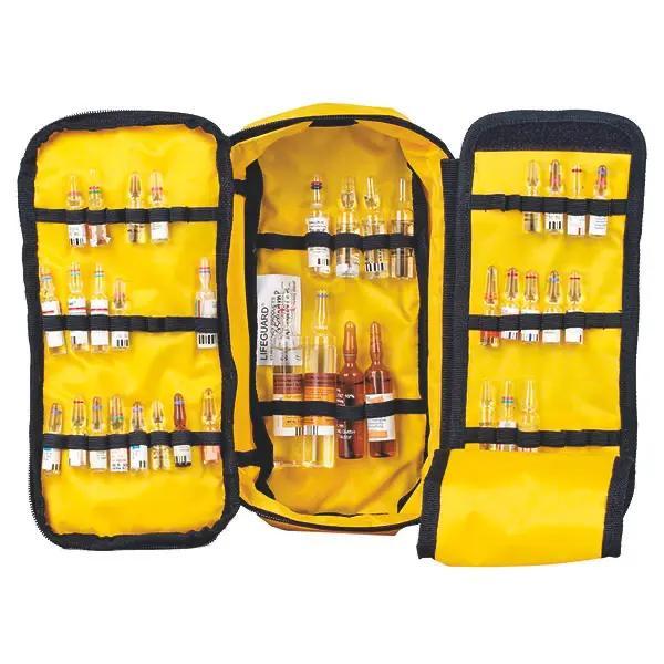 Lifeguard Ampullarium - 3-lagig zum Aufklappen, für 44 Ampullen - Gelb, leer