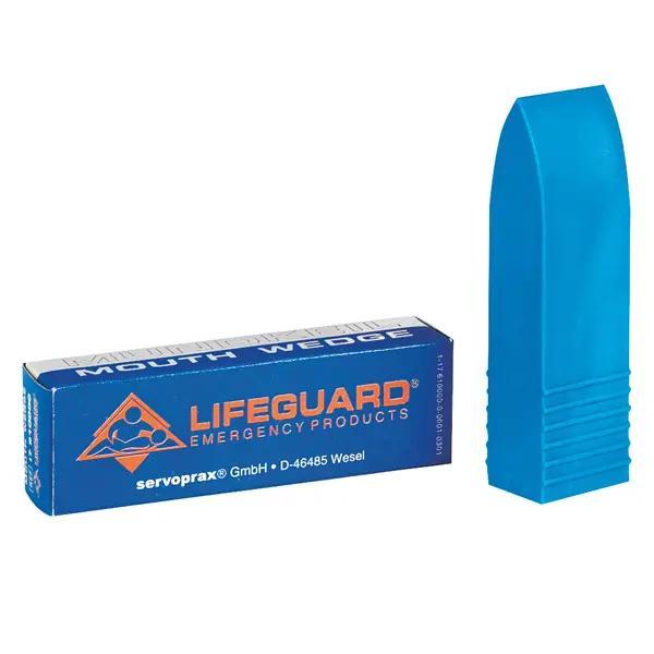 Lifeguard Mundkeil/Beißkeil - Aus blauem Gummi, konisch