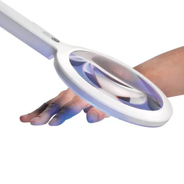 Preview: Lupenleuchte DERUNGS OPTICLUX Hand - Tageslichtqualität, dimmbar, 1.7x Vergrößerung