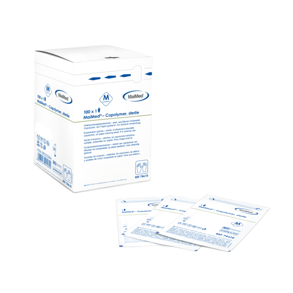 MaiMed Copolymer sterile - Transparente Einweghandschuhe, puderfrei