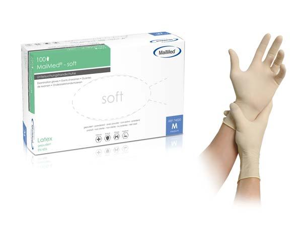 Maimed soft unsteril, gepudert - Untersuchungshandschuhe aus Latex 