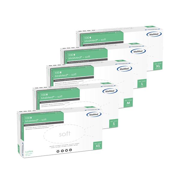 Preview: Maimed soft unsteril, gepudert - Untersuchungshandschuhe aus Latex 