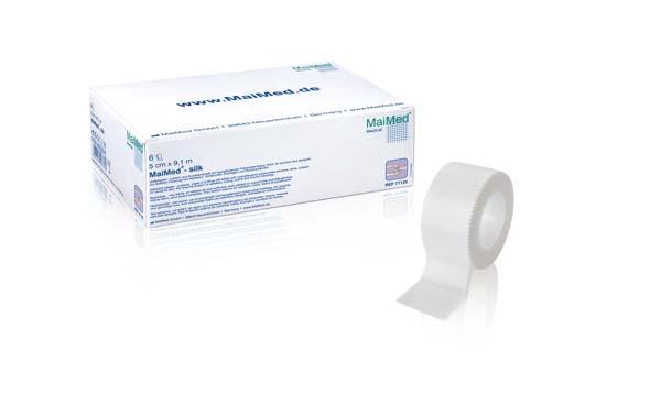MaiMed-Silk - Weißes Heft- und Fixierpflaster auf der Rolle (SSB-fähig)