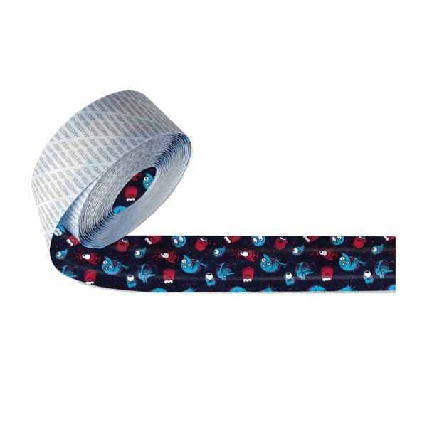 Maxi color MONSTER mit Leuchteffekt - 1 Rolle Kinder-Wundverband, 4cm x 5m, Vliespflaster (SSB-fähig)