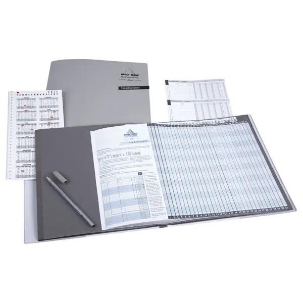 Preview: Med & Org Terminplaner 2025 mehr-spaltig, komplett Januar - Dezember