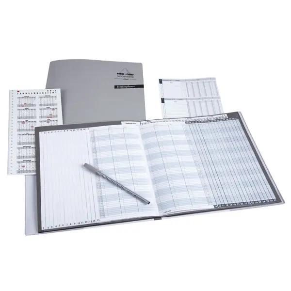 Preview: Med & Org Terminplaner 2025 mehr-spaltig, komplett Januar - Dezember