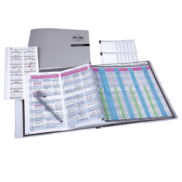Med & Org Terminplaner 2026 - 4-Spaltig, Spaltenbreite 54 mm, komplett Januar - Dezember