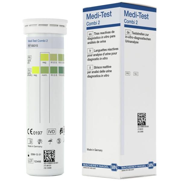 MEDI-TEST Combi 2 - Urinteststreifen zum Schnellnachwis von Glucose (SSB-fähig)