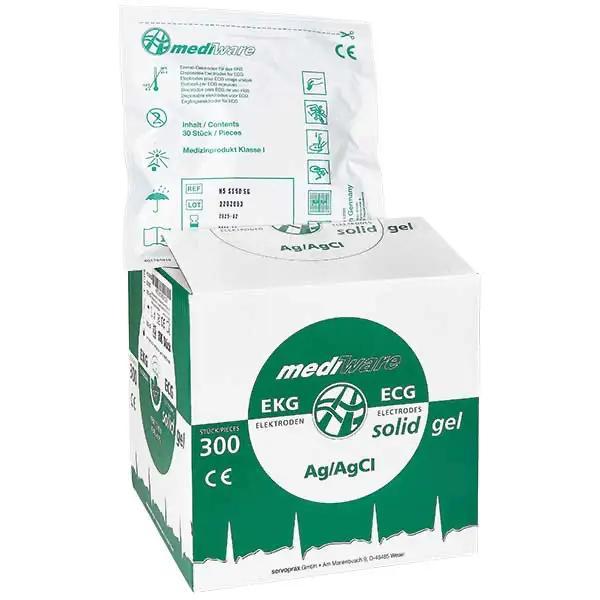 Preview: Mediware Carbon Stress-Elektrode - Druckknopf-Anschluss