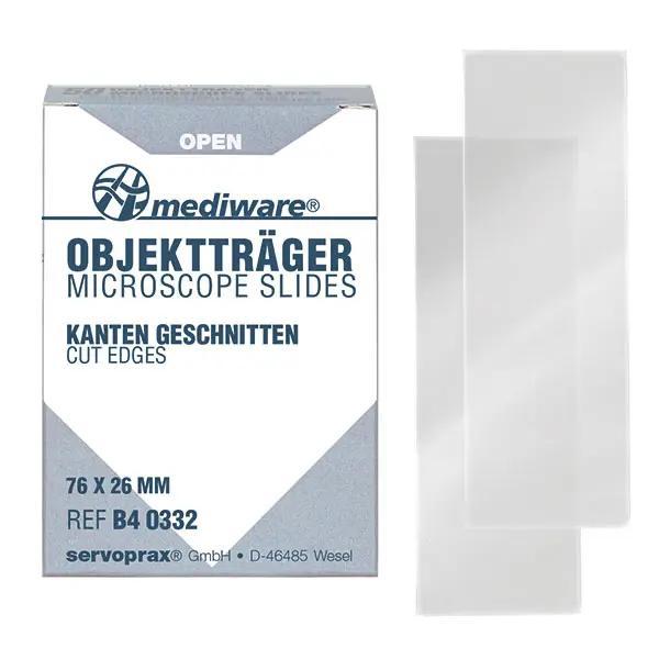 Preview: Mediware Objektträger Spezial - mit und ohne Mattrand