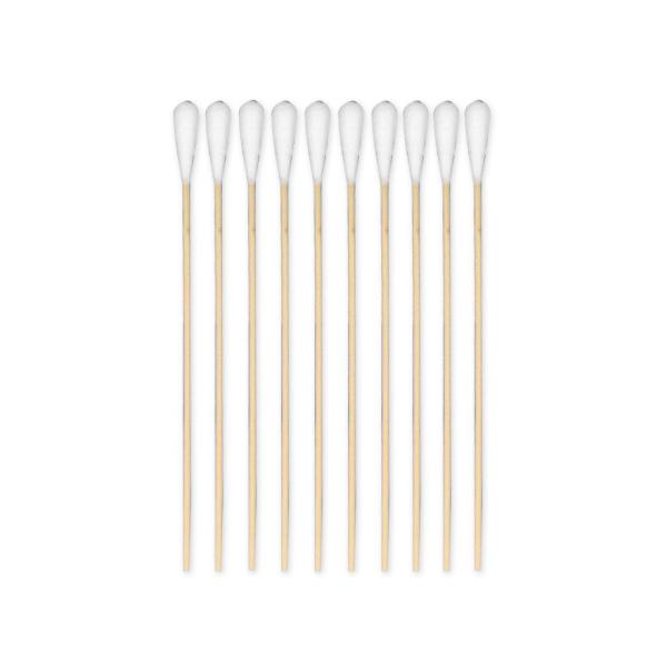Mediwood Wispy Wattestäbchen - unsteril, 20 cm, Holzstiel Ø 3 mm, Wattekopf Ø 10 mm (SSB-fähig)