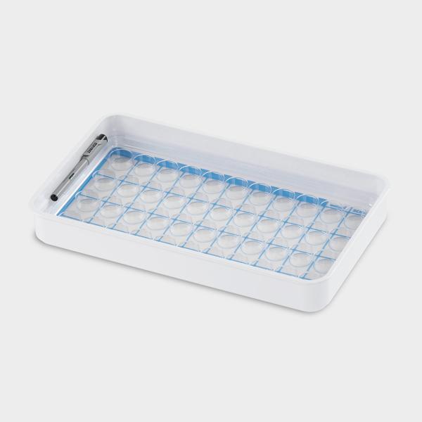 Preview: melipul Becher-Tablett - Mit Tablett-Einsatz, Beschriftungsfolie und Folienstift