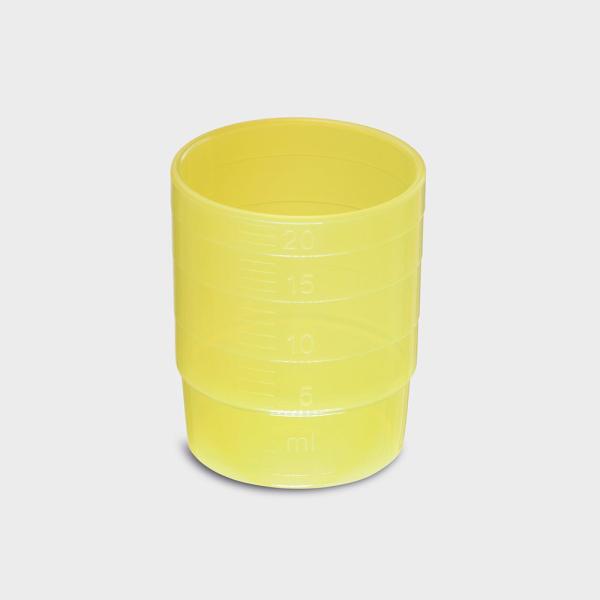 Preview: melipul Mehrweg-Medikamentenbecher - 25 ml, stapelbar, spülmaschinengeeignet