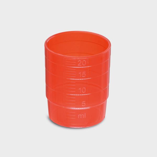 Preview: melipul Mehrweg-Medikamentenbecher - 25 ml, stapelbar, spülmaschinengeeignet