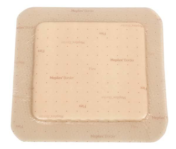 Preview: Mepilex Border Flex - Selbsthaftender, hochabsorbierender Polyurethanschaumverband (SSB-fähig)