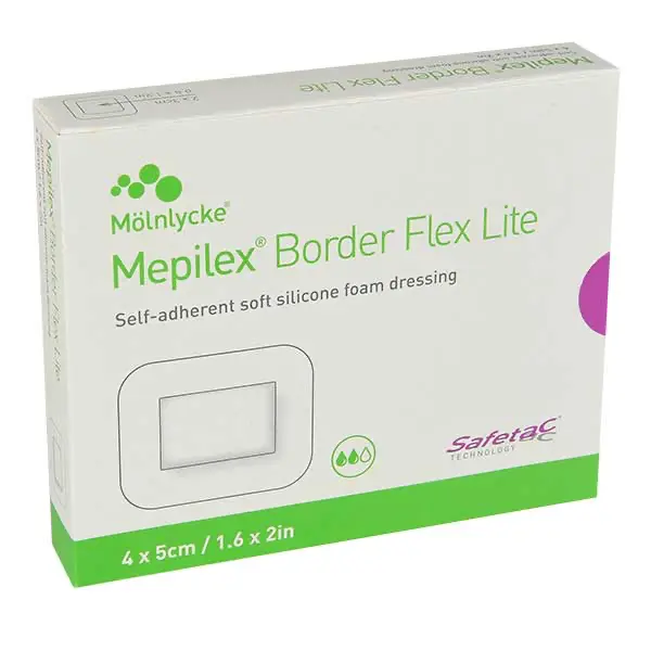Preview: Mepilex Border Flex Lite - Steriler Schaumverband mit 360° Flex Technologie (SSB-fähig)