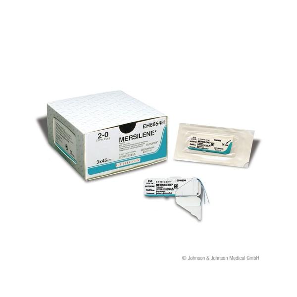 Preview: Mersilene Ethicon - grün geflochtener Synthetikfaden, nicht resorbierbar (SSB-fähig)