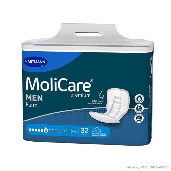 MoliCare Premium Form MEN 6 Tropfen - Inkontinenzeinlagen für Männer, 32 Stück