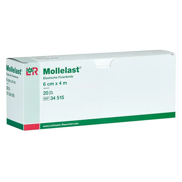 Mollelast - Elastische Fixierbinde, unsteril, Viskose 56% und Polyamid 44% (SSB-fähig)