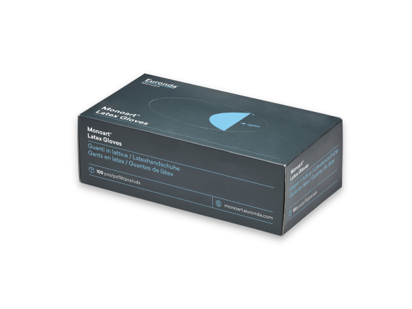 Preview: Monoart Einmalhandschuhe Latex - Unsterile Untersuchungshandschuhe, puderfrei