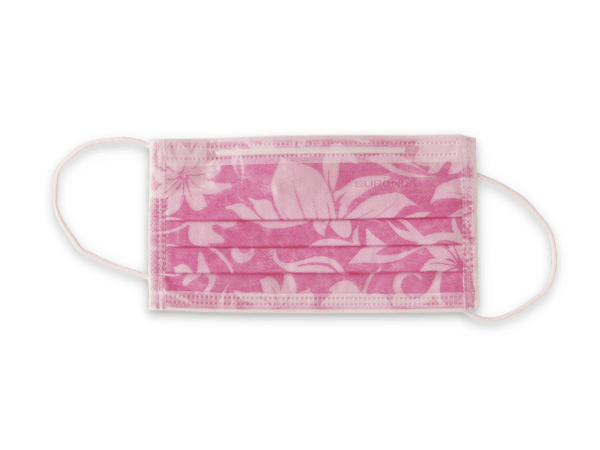MONOART Pro 3 Mundschutz Flower - mit Gummizug, 50 Stück