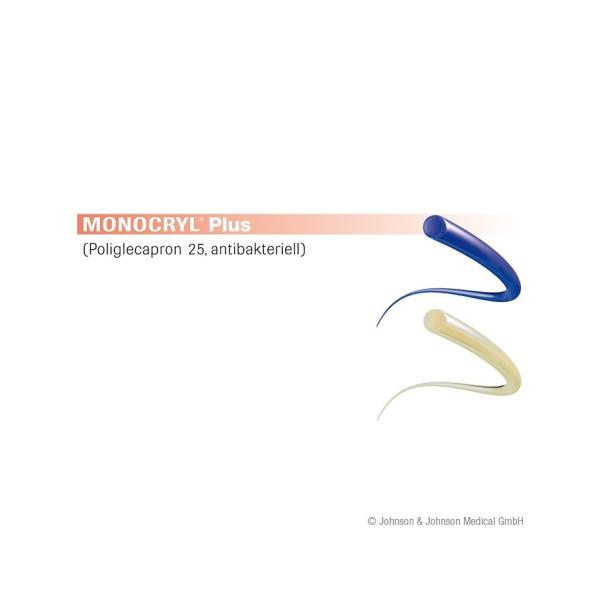 Monocryl plus P3 Multipass - 3Dtzd, Ungefärbtes monofiles Nahtmaterial, resorbierbar, 70cm (SSB-fähig)
