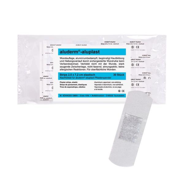Preview: Nachfüllset Strips, 30 Stück - Für aluderm-aluplast Pflasterspender