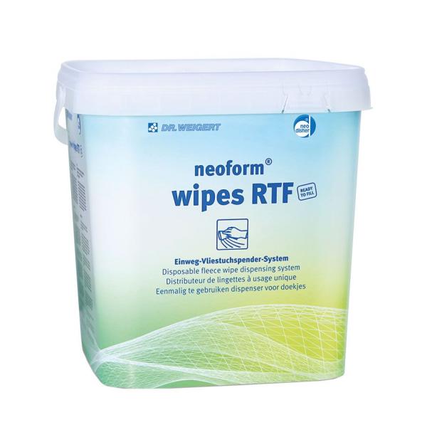 neoform wipes RTF Einmal-Tuchspendersystem - Eimer mit Tuchrolle à 115 Tücher, ungetränkt