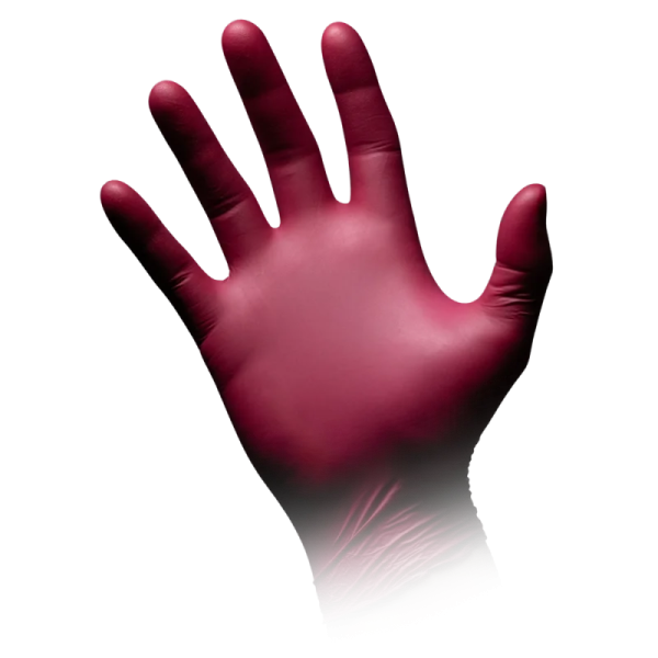 Preview: Nitrilhandschuhe Style Grape (bordeaux) - Unsterile puderfreie Untersuchungshandschuhe