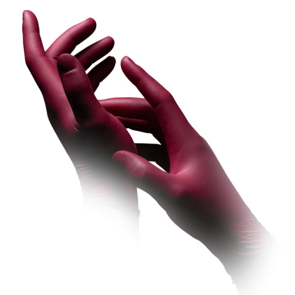 Preview: Nitrilhandschuhe Style Grape (bordeaux) - Unsterile puderfreie Untersuchungshandschuhe